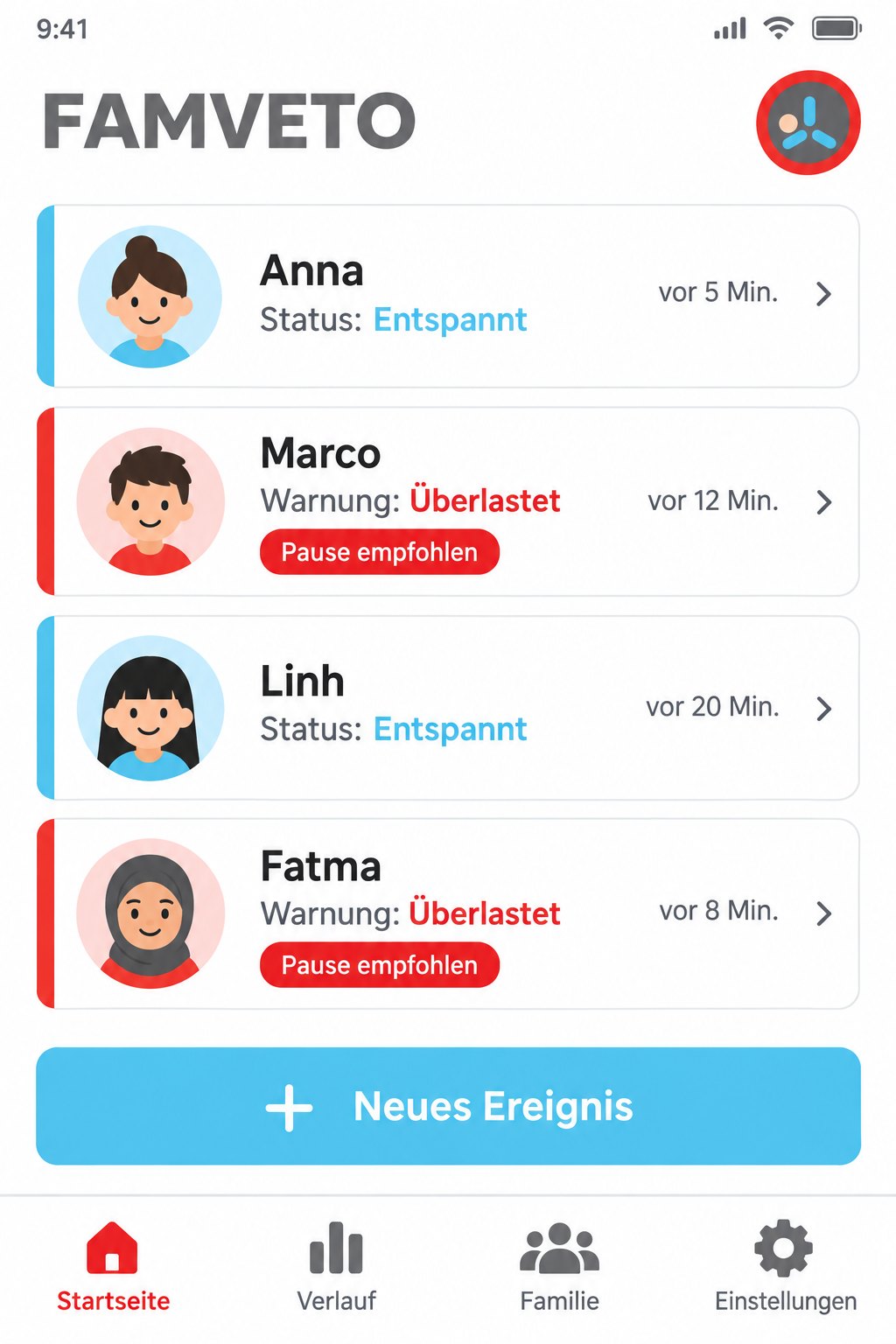 Screenshot 1 von FAMVETO Sync