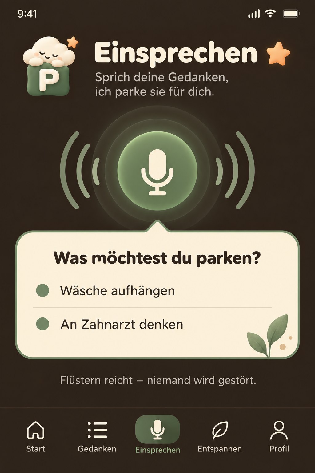 Screenshot 2 von Gedankenparkplatz